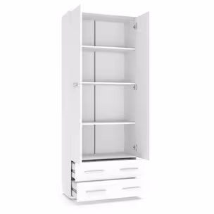 Szafa LIMA REG2 - biały/biały połysk