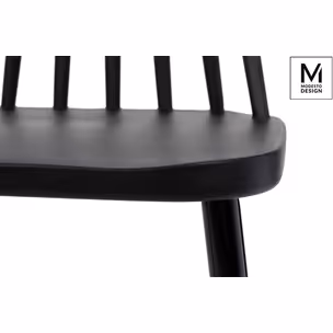Krzesło z tworzywa RIBS BLACK - czarny mat