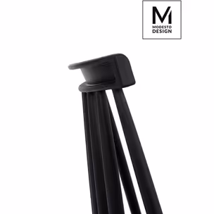 Krzesło z tworzywa RIBS BLACK - czarny mat