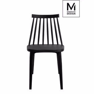 Krzesło z tworzywa RIBS BLACK - czarny mat