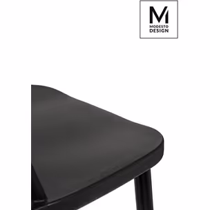 Krzesło z tworzywa RIBS BLACK - czarny mat