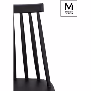 Krzesło z tworzywa RIBS BLACK - czarny mat