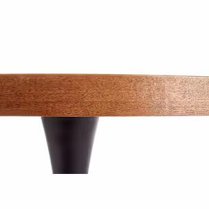 Stół okrągły CARMELO 100 cm - orzech/czarny