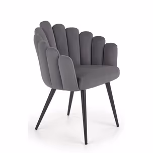 Krzesło K410 velvet - popielaty