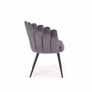 Krzesło K410 velvet - popielaty