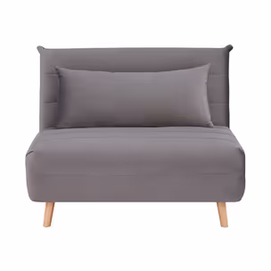 Fotel rozkładany SPIKE Velvet - szary