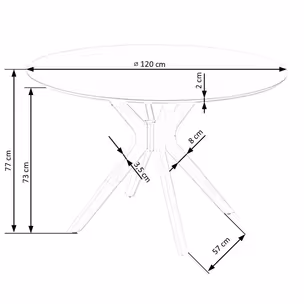 Stół okrągły NICOLAS 120 cm - dąb naturalny