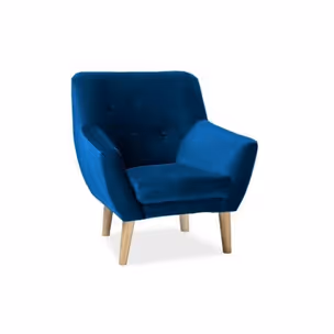 Fotel NORDIC 1 Velvet - granatowy Bluvel 86
