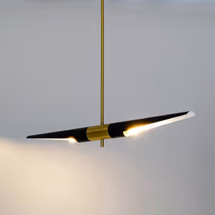 Lampa wisząca APOLLO 1 - czarny/szczotkowane złoto
