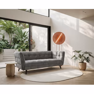 Sofa CASTELLO 3 Velvet - szary Bluvel 14