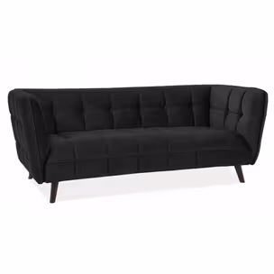 Sofa CASTELLO 3 Velvet - czarny Bluvel 19