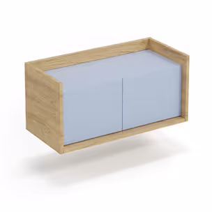 Szafka niska MOBIUS 2D korpus - hikora naturalna/niebieski horyzont