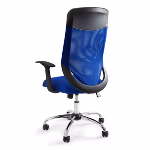 Fotel biurowy MOBI PLUS - niebieski