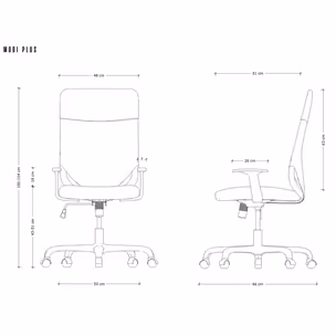 Fotel biurowy MOBI PLUS - szary