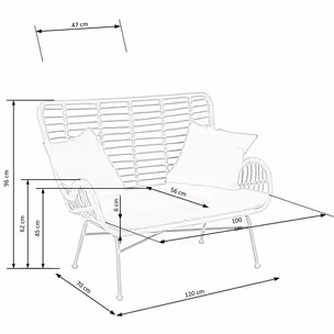 Sofa IKARO XL - naturalny/popielaty