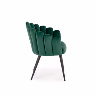 Krzesło K410 velvet - ciemny zielony