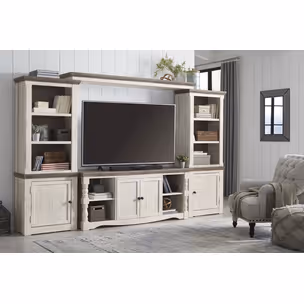 Szafka RTV HAVALANCE W814-30 - biały/brązowy