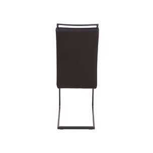 Krzesło na płozie welurowe H441 Velvet - czarny/czarny