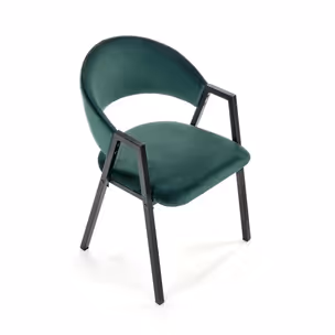 Krzesło welurowe K473 - ciemny zielony