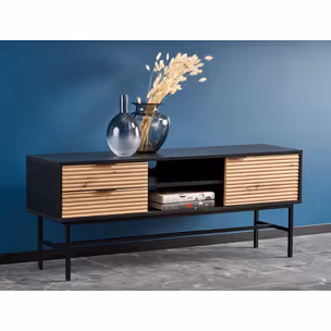 Szafka RTV MURANO RTV-1 - dąb artisan/czarny