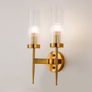 Lampa ścienna TORCH TWIN - złoty