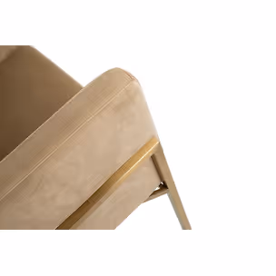 Fotel CHLOE VELVET - khaki/złoty