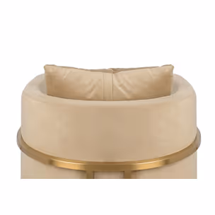 Fotel CHLOE VELVET - khaki/złoty