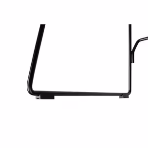 Hoker metalowy z ekoskórą MILES 76 cm - czarny