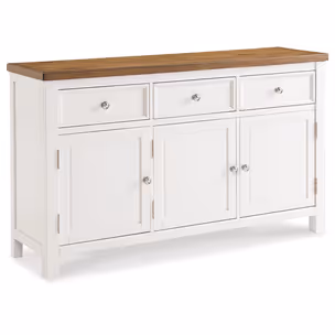 Komoda 3-drzwiowa z szufladami WESTCONI D5168-60 - biały/brązowy