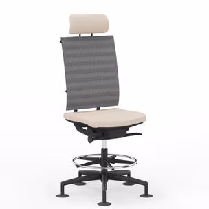Fotel wysoki z podnóżkiem SAIL MESH