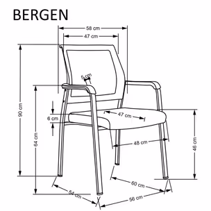 Fotel BERGEN - czarny