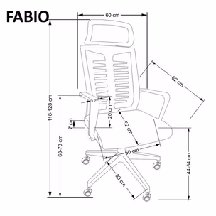 Fotel biurowy FABIO - czarny