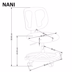 Fotel obrotowy NANI - różowy