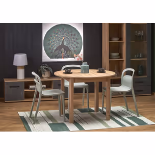 Stół okrągły rozkładany RINGO 102/142x102 - dąb craft