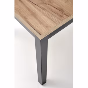 Stół rozkładany TIAGO KWADRAT 90/125x90 - dąb craft/czarny
