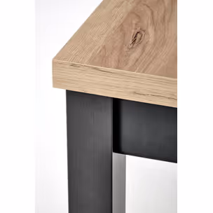Stół rozkładany TIAGO KWADRAT 90/125x90 - dąb craft/czarny