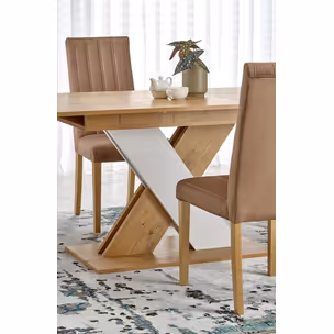 Stół rozkładany XARELTO 130/175x85 - dąb lancelot/biały