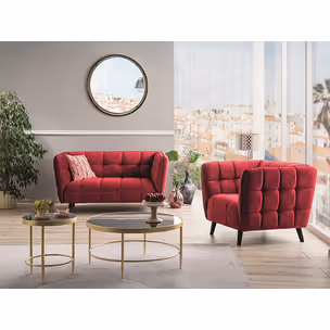 Sofa CASTELLO 2 Velvet - ciemny beżowy Bluvel 40