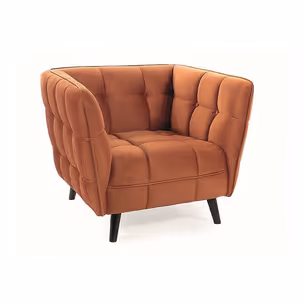 Fotel CASTELLO 1 Velvet - cynamon Bluvel 4215