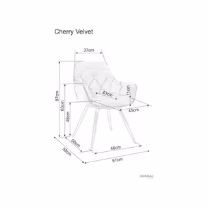 Krzesło welurowe pikowane CHERRY Velvet - cynamon Bluvel 4215