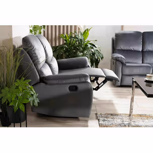 Sofa z funkcją relaks SPENCER 2 Velvet - szary Bluvel 14
