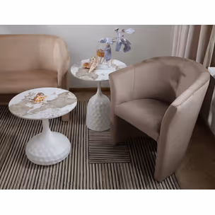Fotel TM-1 Velvet - ciemny beżowy Bluvel 40