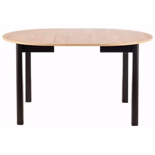 Stół okrągły rozkładany DANTE 102-142x102 - dąb artisan/czarny mat
