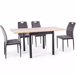 Stół rozkładany FLIP 80-160x80 - dąb artisan/czarny