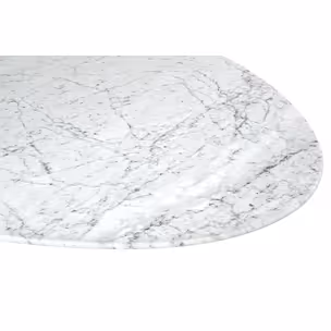 Stół owalny TULIP ELLIPSE 200x120 - biały marmur