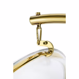 Fotel BUBBLE STAND GOLD Velvet - beżowy/złoty