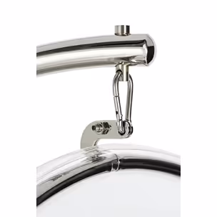 Fotel BUBBLE STAND VELVET - beżowy/srebrny