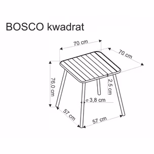 Stół BOSCO 70x70 - czarny