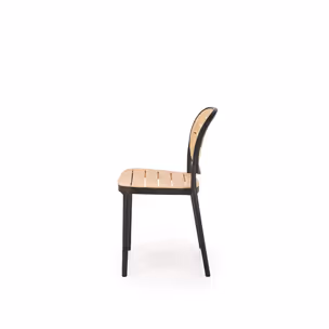 Krzesło z tworzywa K529 - naturalny/czarny