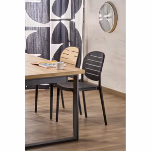 Krzesło z tworzywa K529 - naturalny/czarny